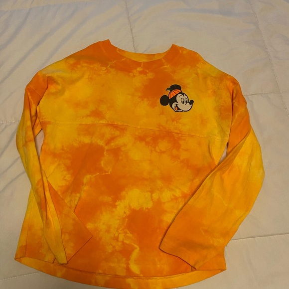 Disney Halloween Kids Orange Tie-Dye Long Sleeve jersey - Picture 1 of 3